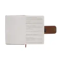 Ежедневник недатированный формат А5, с хлястиком, 96л, линия, пвх, Коричневый