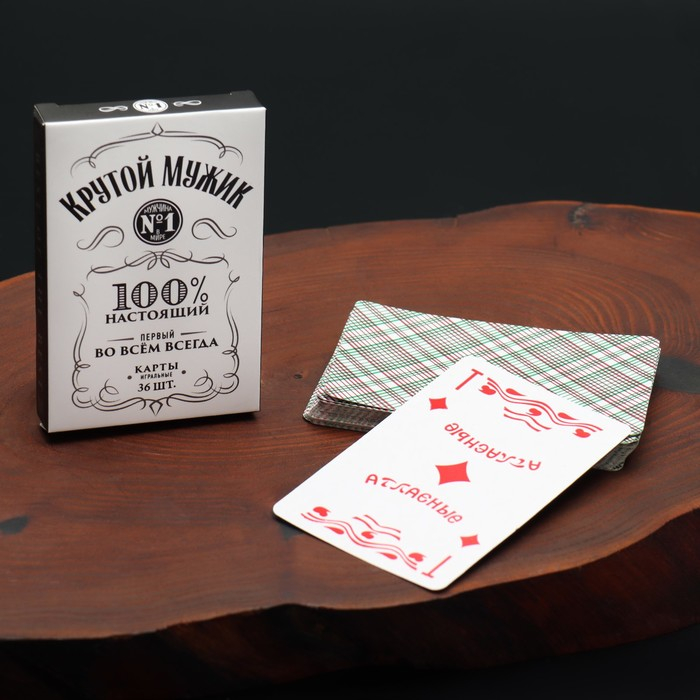 Подарочный набор &laquo;Крутой мужик&raquo;, рюмки и карты
