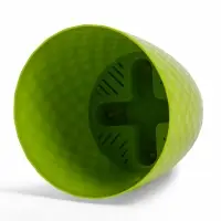 Кашпо с прикорневым поливом "Румба" 1,5 л, D14 см, h-14,5 см, цвет киви