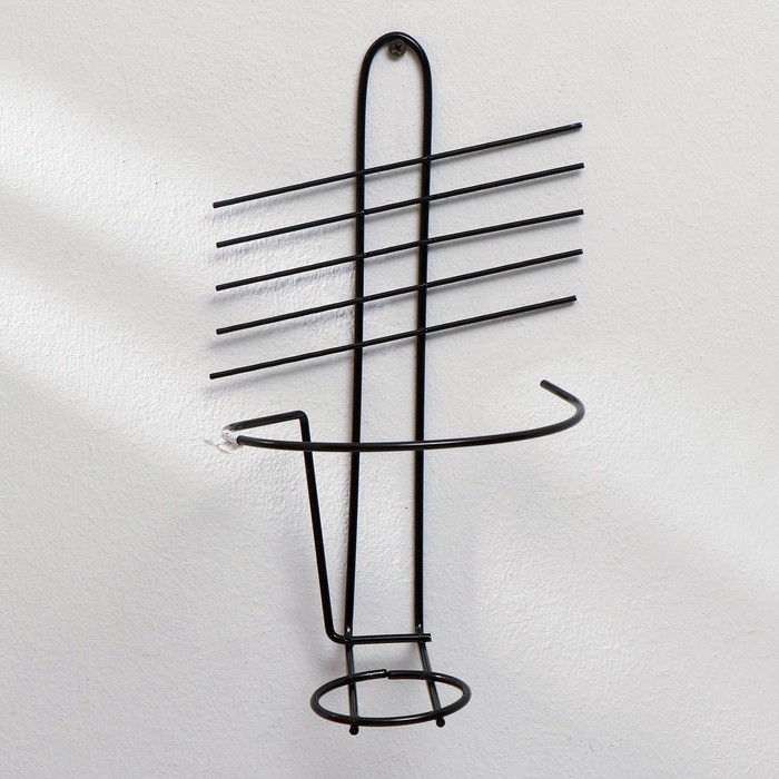 Подвес для кашпо &laquo;Парус&raquo;, d = 16 см, чёрный