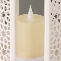 Светодиодная свеча в подсвечнике RISALUX &laquo;Свеча в лампе&raquo;, LED-ночник, 1.5 Вт, 3&times;ААА, 12&times;12&times;23 см