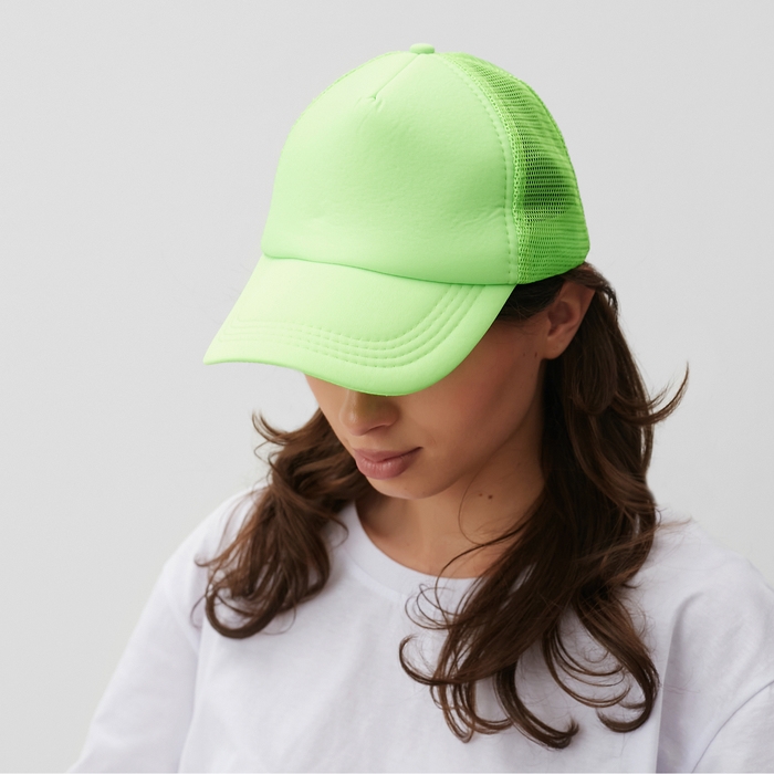 Бейсболка с сеткой MINAKU, цвет зелёный, размер 56-58