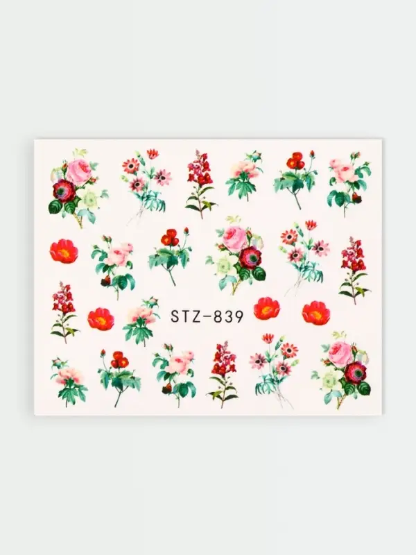 Слайдеры для ногтей &laquo;Flowers&raquo;, разноцветные