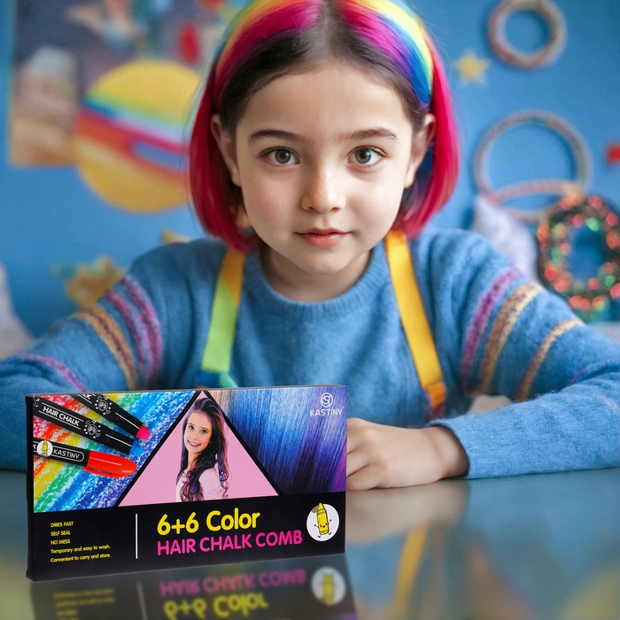 Набор для волос: мелки и фломастеры Набор для волос: мелки и фломастеры