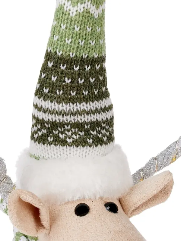 Фигура текстиль &laquo;Новогодний лосик&raquo; 58 см, 10 LED, от батареек АА&times;3, свечение тёплое белое