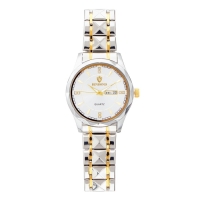 Часы наручные кварцевые мужские, с календарем, d-4.2 см, ремешок l-26 см, 3 АТМ, серебро