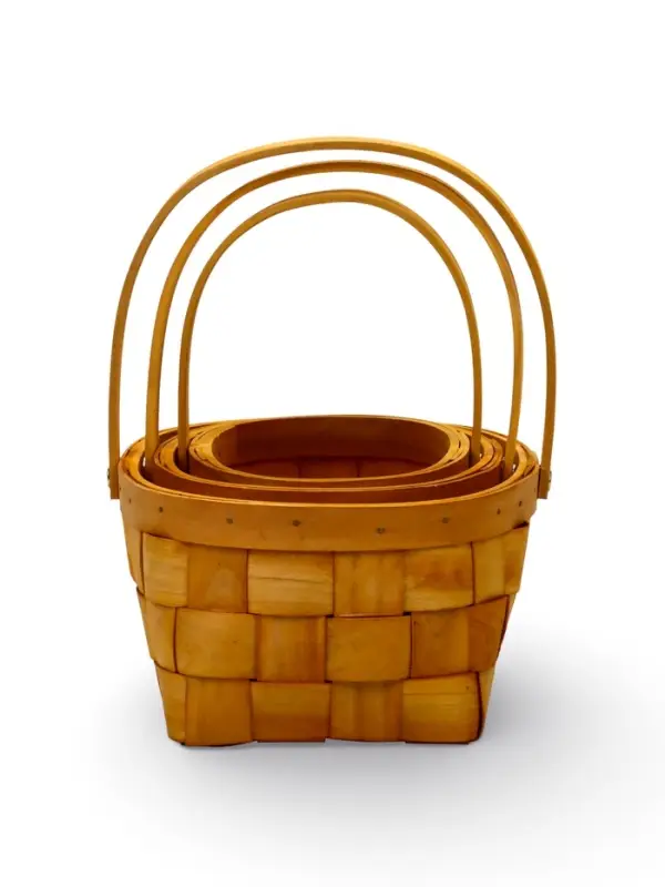 Набор корзин 3 шт 28х19х11 24х16х11 20х13х11 см ручка h=18/18/17см