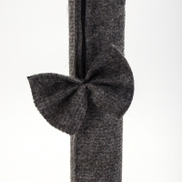 Когтеточка-столбик"Пижон" с игрушкой бантиком 30 х 30 х 50см, серый