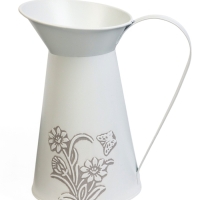 Кашпо "Кувшин Ромашки" белый, 12х16х20см