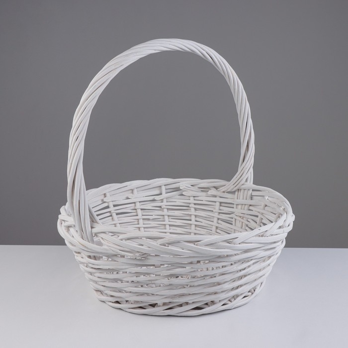Набор корзин, 3 шт, 45х17/46 см, 36х14/38 см, 27х11/30 см, белый, лоза