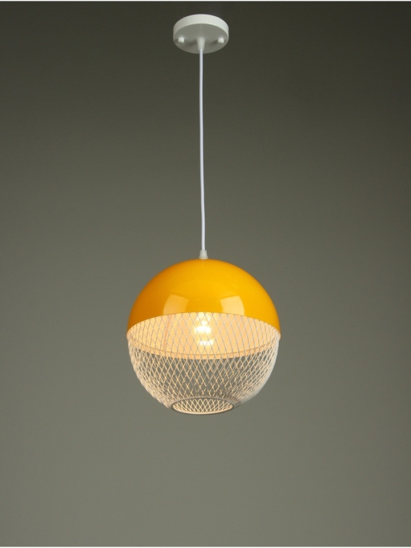 Светильник Lina 1х40Вт Е27 лимонный  26х26х32см