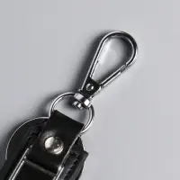 Брелок под нанесение кожзам, металл "Стиль" размер окна 4,5х1,3 см, чёрный 11,7х2,7х0,7 см   1090438