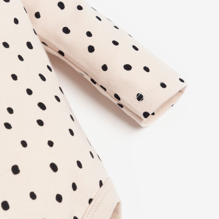 Боди детское с длинным рукавом Крошка Я &laquo;Киса&raquo;, рост 68-74 см, цвет бежевый