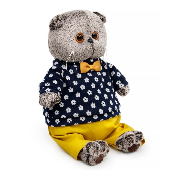 Мягкая игрушка "Басик в джемпере в цветочек", 22 см Ks22-274