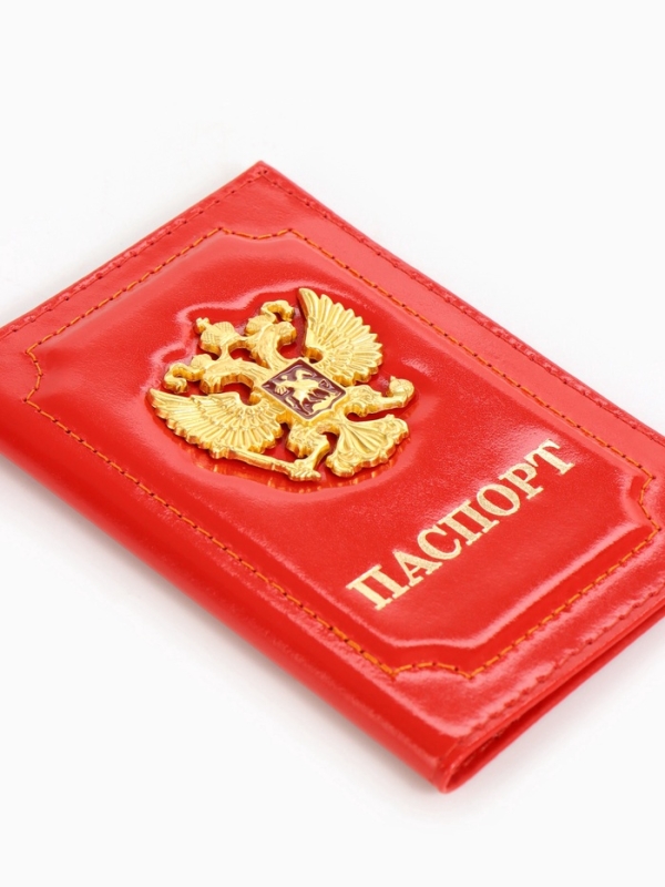Обложка для паспорта, цвет красный