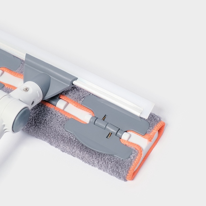 Оконная швабра с креплением на зажимах 28х8 см, длина 103-145 см, 2 насадки, 45+180 поворот   107959