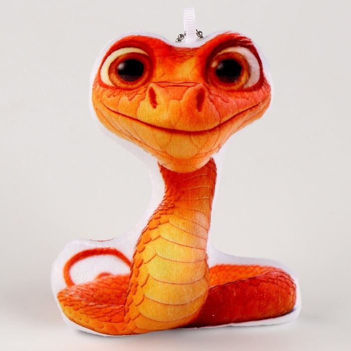 Новый год! Мягкая игрушка на подвесе &laquo;Змейка&raquo;, 11 см, цвет песочный