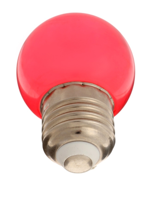 Лампа светодиодная, G45, Е27, 1.5 Вт, для белт-лайта, прозрачная, красная, набор 10 шт Лампа светодиодная, G45, Е27, 1.5 Вт, для белт-лайта, прозрачная, красная, набор 10 шт