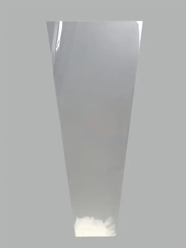 Пакет для цветов, конус, 15+36&times;80 см, прозрачный