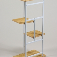 Подставка для цветов Greengo, 4 полки, 36 &times; 23 &times; 74 см, напольная, каркас металл, полки МДФ, белая