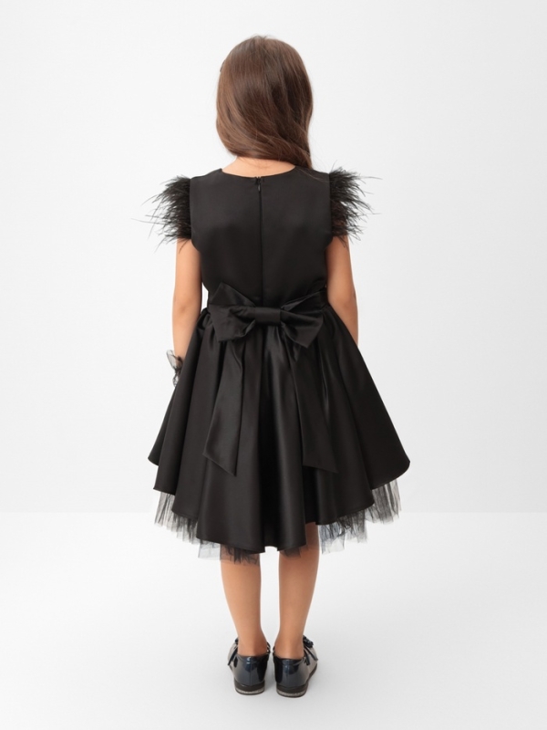 Платье нарядное детское KAFTAN, р.30 (98-104 см), черный Платье нарядное детское KAFTAN, р.30 (98-104 см), черный