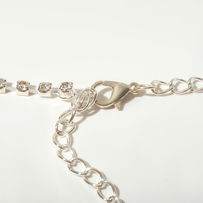 Колье &laquo;Искры&raquo; подвески, цвет белый в серебре, 30 см