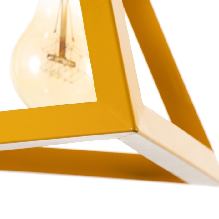 Светильник BayerLux Подвес "Треугольник" 1x40Вт E27 желтый 16х16х18-116 см