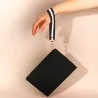 Ручка-петля для сумки, стропа, 20&times;2.5 см, коричневая, белая