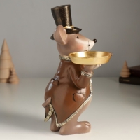Подсвечник полистоун на 1 свечу "Мышонок в цилиндре и фраке" 17х10х23 см Подсвечник полистоун на 1 свечу "Мышонок в цилиндре и фраке" 17х10х23 см