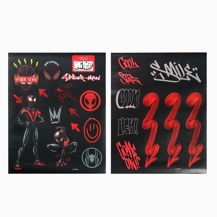 Набор крафтовых пакетов со стикерами, Человек-паук, 18х22х12 см
