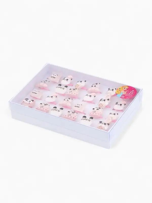 Кольцо &laquo;Выбражулька&raquo; панда, форма МИКС, цветное, безразмерное