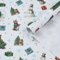 Упаковочная бумага на новый год крафтовая &laquo;Новогоднее настроение&raquo;, 70 х 100 см