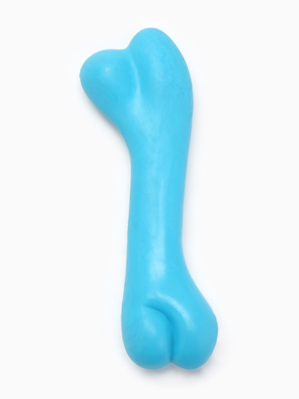 Игрушка жевательная "Косточка классическая", TPR, 12,3 см, голубая