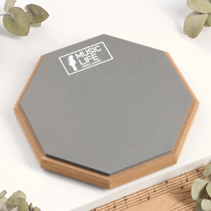 Пэд тренировочный Music Life, 8 дюймов, серый Пэд тренировочный Music Life, 8 дюймов, серый