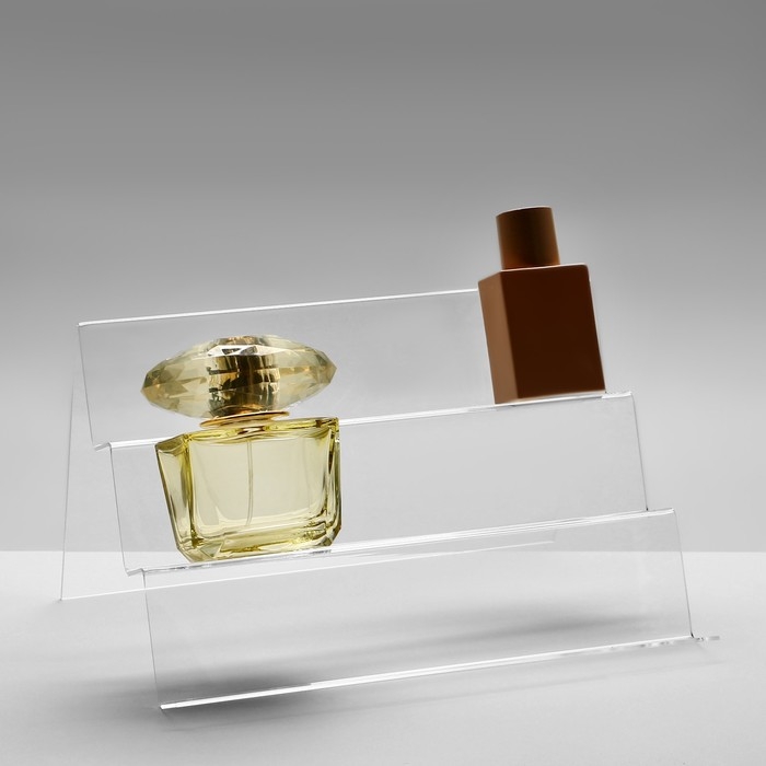 Горка 3 ступеньки, наклонная, 25&times;15&times;14 см, оргстекло 2 мм, В ЗАЩИТНОЙ ПЛЁНКЕ