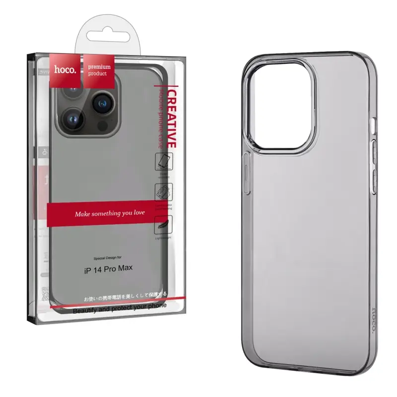 Чехол IPH 14 Pro Max  (6.7) Light Series TPU black HOCO