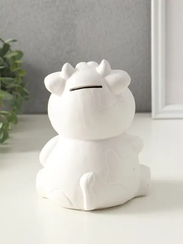 Копилка "Корова" 19 см, белая