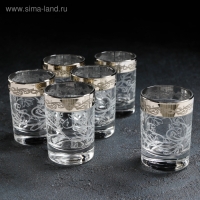 Набор стопок &laquo;Флора&raquo;, 50 мл, с гравировкой и напылением, 6 шт