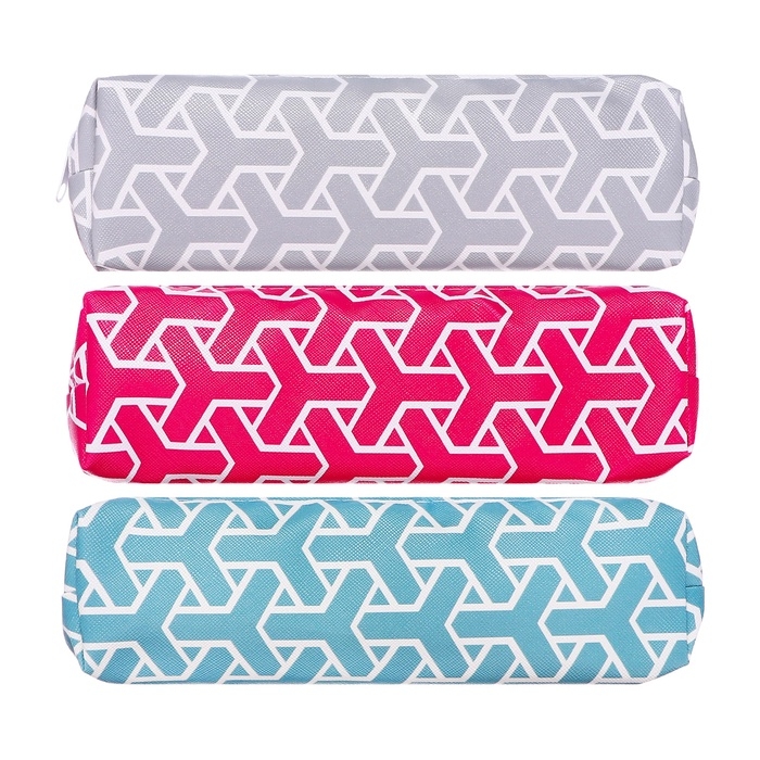 Пенал школьный &laquo;Графика&raquo;, перламутр, на молнии, МИКС