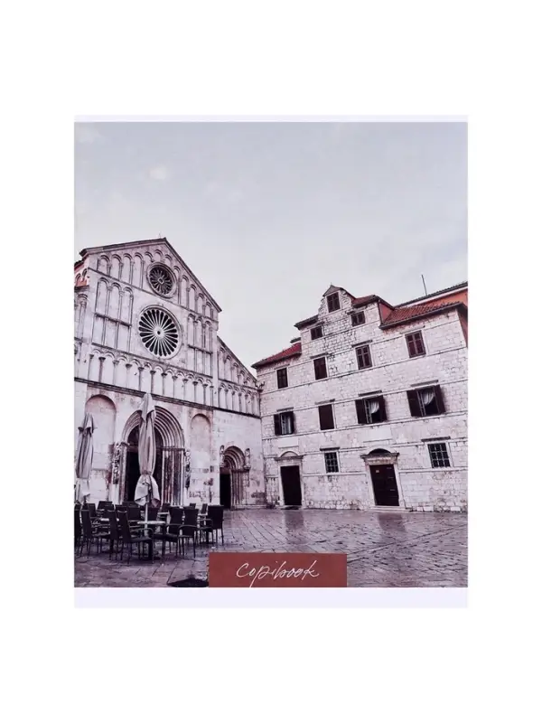 Тетрадь 48 листов в клетку Calligrata &laquo;Города&raquo;, обложка мелованный картон, серые листы, МИКС