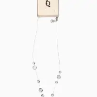 Колье на леске "Капля росы", цвет былй в серебре