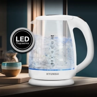 Чайник HYK-G2001 1.8л. 2200Вт белый