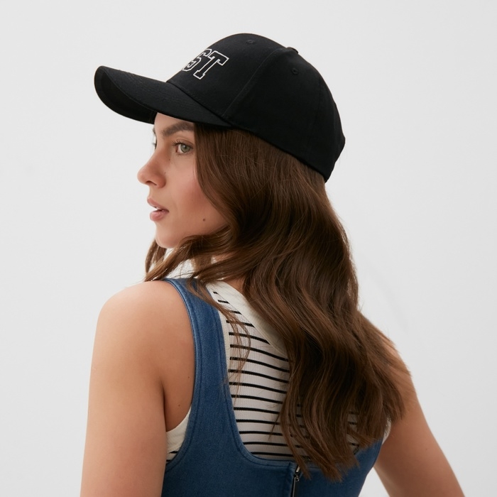 Кепка женская с вышивкой MIST Lucky, черный, р. 56-58 Кепка женская с вышивкой MIST Lucky, черный, р. 56-58