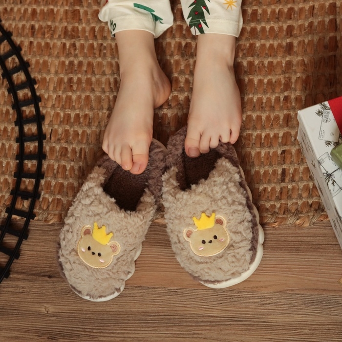 Тапочки детские, размер 32-33, коричневый Тапочки детские, размер 32-33, коричневый