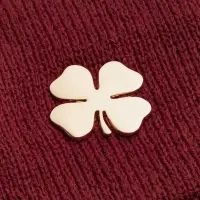 Шильдик &laquo;Счастливый клевер&raquo;, золотистый