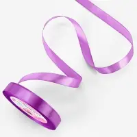 Лента атласная, 12 мм, 23&plusmn;1 м, фиолетовая №46