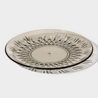 Тарелка &laquo;Грани&raquo;, d=20 см, цвет коричневый