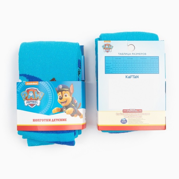 Колготки PAW PATROL «Гончик», цвет голубой, синий, 98-104 см Колготки PAW PATROL «Гончик», цвет голубой, синий, 98-104 см