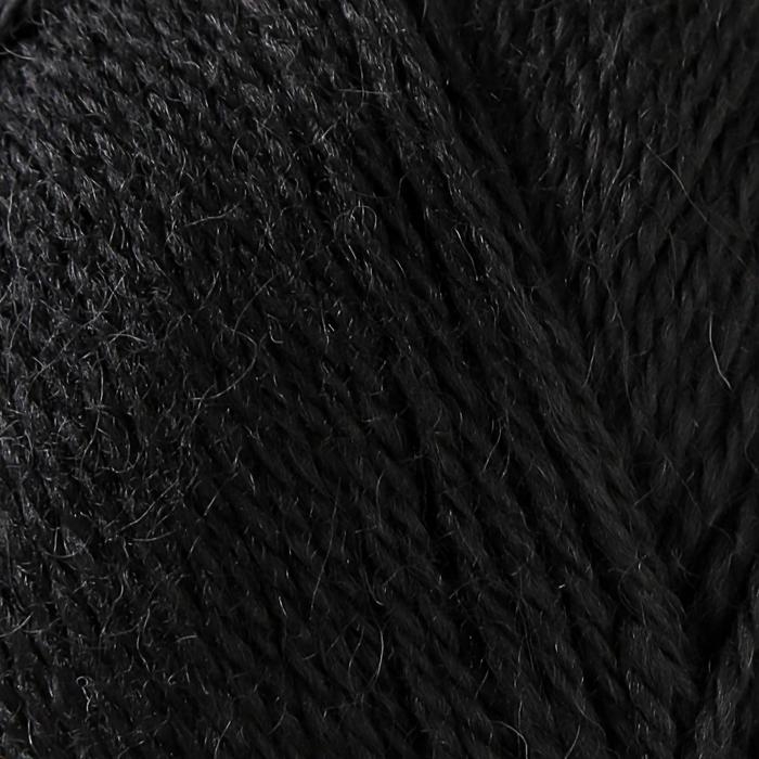 Пряжа Пряжа "Аргентинская шерсть" 100% импортная шерсть 200м/100гр (003, черный)