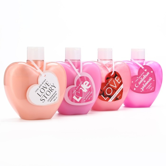 Гель для душа &laquo;С любовью и заботой&raquo;, 430 мл, аромат сладкой ваты, ЧИСТОЕ СЧАСТЬЕ